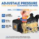 TOOLCY 4400 PSI Pressure Washer Pump 1" Shaft Horizontal Triplex Pump