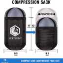 VENTURE 4TH Backpacking Sleeping Bag  XXL, Double and Single Sizes - Lightweight Warm & Cold Weather Sleeping Bags for Adults, Kids & Couples  Ideal for Hiking, Camping & Outdoor Adventures (Silver/Gray)