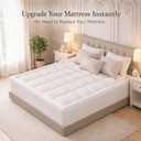 ELEMUSE 3 Inch Queen Dual Layer Memory Foam Mattress Topper with Pillowtop