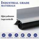 Garage Door Seals, Heavy-Duty U+O Shape Bottom Rubber with Aluminum Track Retainer Base + 5cm Brush Combination Kit, Universal Garage Door Weather Stripping Kit (10ft)