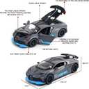 1:32 Bugatti Toy Car Divo Metal Model Diecast Cars with Light and Sound Pull Back Toy Cars for Boys Kids Gift (Divo-Grey)