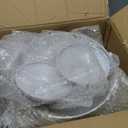 Fivenl 8 Pcs Cake Stand White Metal Dessert Table Display Set, 3-Tier Cupcake Stand, Cake Display Tower and Cookie Tray Rack Serving Tray for Birthday Party, Weddings, Baby Shower (White)