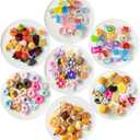140 pcs Assorted Slime Charms, BOSOIRSOU Cute Candy Sweet Fruits Donut Charms Ornaments Flatback Resin Cabochons for Craft Making Ornament Scrapbooking DIY Crafts Beads Making Supplies