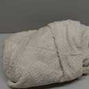 NEWCOSPLAY Super Soft Throw Blanket Linen Premium Silky Flannel Fleece Leaves Pattern Lightweight Bed Blanket All Season Use (Linen, Throw(50"x60"))