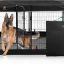 PJYuCien Dog Playpen Plus Storage Bag32" H 8 Panels Puppy Pen with Square Bottom & Top Cover,Heavy Duty Dog Fence for Camping
