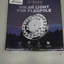Deluxe Flag Pole Light Solar Powered - 1300 Lumen for Flagpole - Light Up American Flag Outdoor from Dusk to Dawn for 12+ Hours - 100% Coverage Silver Flag Light