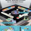 CHONNFEASTT 4PCS Mahjong Coasters for Drinks: Diatomite Cool Table Drink Unique Coasters - Mah Jongg Gifts and Accessories for Game Night, Mah Jong Club Birthday Party, Home Bar, Office (Chinoiserie)