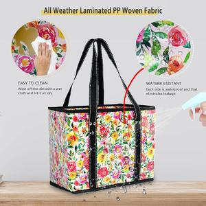 BeeGreen Large Waterproof Reusable Bags Christmas Heavy Duty Shopping Tote for Groceries Pool Gift with Webbing Handles