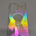 Heaofei Cute Case for Samsung Galaxy S25 Ultra Case for Women Girls [ Compatible with Magsafe ] Clear Glitter Girly Aesthetic Rainbow Sparkly Bling Magnetic Phone Cover, Iridescent Geometry