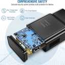 Fast Charging Block USB Wall Charger Plug Travel Adapter Plug Android Phone Charger for Samsung Galaxy S23/S22/S22 Ultra/S21/S20/S10/S9/S8/S7/S6 Edge/Note 10 9 8 Quick Charger,Cell Phone Charger (Black/White)