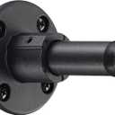 BsBsBest Industrial Shower Curtain Rod, 29 to 49 Inch Black 1 inch Diameter Shower Curtain Rods for Bathroom, Heavy Duty Adjustable Shower Rods for Room Divider, Shower Rods, Matte