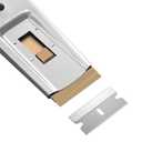 Bates- Metal Razor Blade Scraper Tool, 10 Pack, 100 Extra Blades, Stainless Steel Heavy-Duty Cleaning Razor Scraper Tool (Silver)