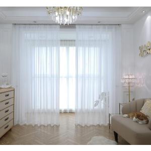 Ivory Sheer Curtains 90 Inches Length 2 Panels Set Window Sheer Curtains Basic Rod Pocket for Bedroom Children Living Room Yard Kitchen