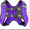 Prodigen Weighted Vest for Women and Men 8 12 16 20 25 30 Lbs with Reflective Stripe and Double Adjustable Buckle Straps Weight Vests for Strength Training, Jogging, Cardio, Weight Loss (Purple)