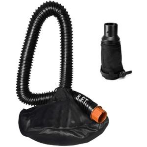 Leaf Collector Compatible with Worx Leaf Blower & Vacuum, Includes Adjustable Adapter Fits 2.3"-5" Connection Ports, 2-8FT Hose, and Mesh Hood