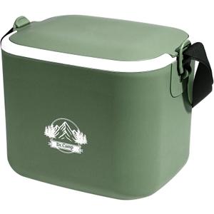 6 QT Insulated Cooler Box for Ice Beverage Food Storage Portable Ice Chest for Camping Picnic Tailgate Outdoor Use Chiller Caja Enfriadora Porttil para Camping (Green)