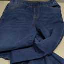 GRAPENT Pull On Women' s Jeans Baggy Stretchy High Waisted Denim Wide Leg Trouser Pants Trendy Front Seam 90s Loose Jean (M, Darkness Blue)