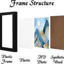 Black Picture Frame, 20x20 Picture Frame for Square Photo Poster Canvas Certificate Document Display Horizontally or Vertically High Transparent Wall Gallery(Size 20 x 20 inches)