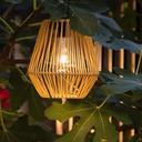 YAKii 1 Pack Solar Lantern Hanging Waterproof Outdoor Handmade Solar Lamp with Plastic Rattan Design Bohemian Style Decoration for Garden Yard Patio Porch Trees Lawn Pathway Decor