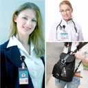 Gctriki 3 Pieces X-Ray Badge Reel Retractable Heavy Duty with 360 Swivel Carabiner Clip, Funny ID Badge Holder Retractable Keychain Name Badge Clip, Nurse Teacher Student Gifts