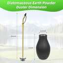 2 Pack Diatomaceous Earth Powder Duster, Garden Powder Dispenser Diatomaceous Earth Applicator, Bulb Duster Sprayer for Home Powder with 9.8 in Extension Nozzle & Retractable Funnel & Measuring Spoon