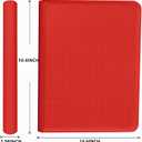 40 Pockets Graded Card Binder, Toploading PSA Slab Holder Album, PU Leather Graded Card Storage Binder, Premium 4 Pocket PSA Card Binder Album with Sleeves (Red)