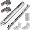 Chibery 12 15 18 21 Inch Undermount Soft Close Drawer Slides, Full Extension 3D Locking Device, Rear Mount Brackets, Concealed Bottom Mount Rails for face Frame Cabinet, 100 LB18 inch, 6 Pair