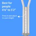 Medline Lightweight Aluminum Red Dot Crutches, for Patients 4652 Tall, Walking Aid for Kids, Adults & Seniors, 300 lbs. Weight Capacity