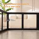 Clear Acrylic Dog Playpen Indoor, Puppy Cat Small Pet Play Pen, Pet Cat Playpen for Rabbits, Dog Fence Crate Kennel Whelping Cage (24", Black, 10 Panel)