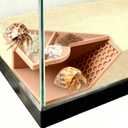 Hermit Crab Tunnel Cave Corner, Hermit Underground Crab Climbing Tank Accessories Decor Hide, Hermit Crab Lizard Chameleon Hamster Decoration Accessories Supplies Toys Ornaments-Sandy Color