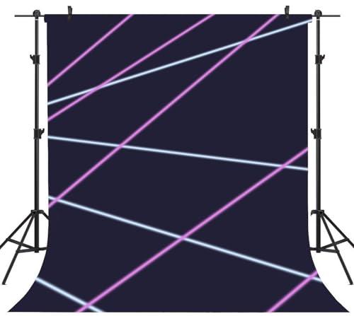 Sensfun Laser Line Photography Backdrop Neon Laser Tag Birthday Party Night Game On Indoor Photobooth Background Glow Photo Studio Backdrops Fabric 6x8ft
