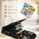 Petitian for Google Pixel 8 Case with Wallet - Women Girls Cute Girly Aesthetic Unique Design Leather Credit Card Holder Cardholder Stand Wristband for Pixel 8, Black Butterfly