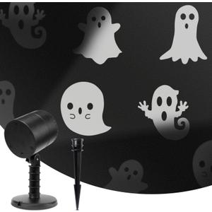 Halloween Projection Lights Outdoor, Rotating Ghost Projector Lights with Timer Function, Halloween LED Projector Waterproof for Outside House Yard Garage Front Door Decor