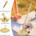 PATIKIL 2 Set Wedding Pen with Pen Holder, Guest Book Pen with Holder, Gold/Rose Gold