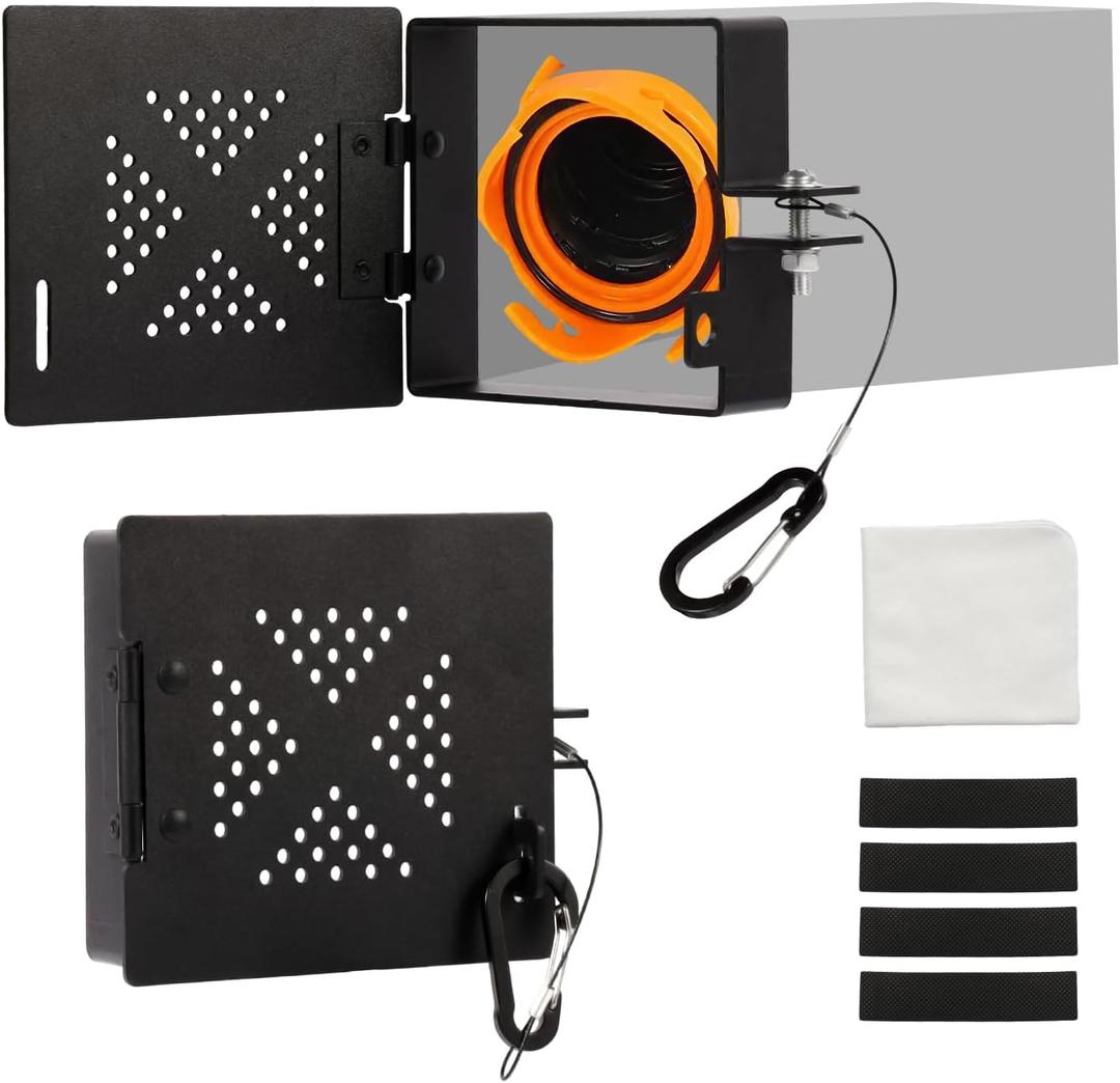 PHOPHO 2 Pack Aluminum RV Bumper End Caps, Heavy-Duty Camper Bumper End Caps, Sewer Hose Storage Covers with Vent Holes, Travel Trailer Accessories, RV Sewer Cap Replacement, Universal 4-Inch Fit