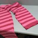 LAMISSCHE Oversized Womens Lounge Set Striped Sweater Set Long Sleeve 2 Piece Pajama Set Top and Pants with Pockets (Small, Hot Pink)