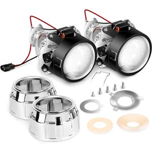 Nilight 2.5" LHD H1 Bi-xenon HID Projector Lens Low High Beams with Shrouds For H4 H7 H11 9005 9006 9007 H13 Headlight