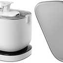 Bundle of PETLIBRO Cat Water Fountain,Wireless Pet Fountain Battery Operated,2.5L/84oz Automatic Dog Water Dispenser + PETLIBRO Dog Food Mat, Safety Silicone Cat Food Mat for Feeder & Fountain (White)