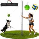 Tetherball Set, 2 Tetherball Balls, 9ft/12ft Adjustable Pole