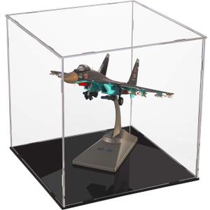 A+ DESIGN Clear Acrylic Display Case Assemble Collectibles Box Alternative Glass Case for Display Action Figures Home Storage & Organizing Toys (10x10x10 inch; 25x25x25 cm)