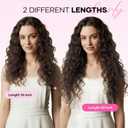 Curly Clip In Hair Extensions, 4PCS 20 Inch Dark Brown Extensions Clip Ins, Lace Weft Short Curly Invisible Natural Hairpieces for Women