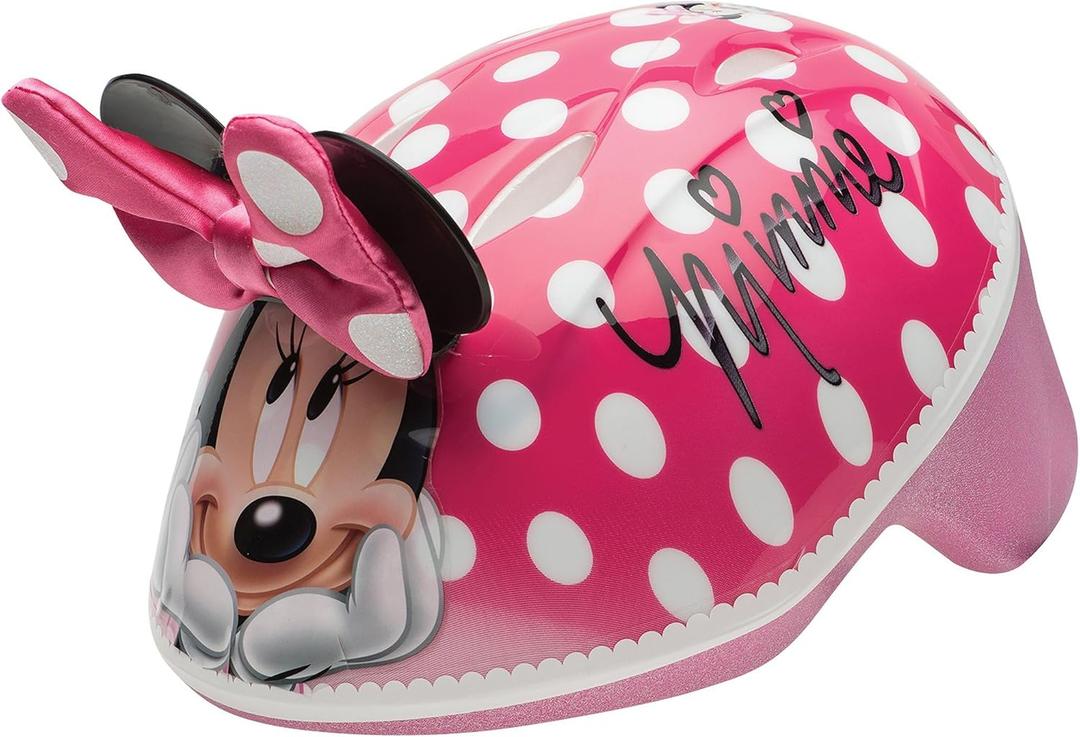 Disney Minnie Mouse 3D Minnie Me Toddler Bike Helmet by Bell, One Size, Age Range: 5 Years and Up