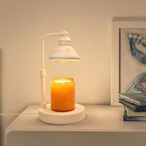 Candles Warmer, Candle Warmer Lamp with Timer,Height Adjustable Candle Warmer Lights,Gift for MotherChristmas, Bedroom Bathroom Home Decor, Scented Candle Heating Lamp (White, No USB)