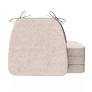 AAAAAcessories D-Shaped Chair Cushions, 2" Thick Dining Chair Pads with Ties and Removable, Machine-Washable Cover
