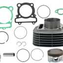 waltyotur Cylinder Piston Gasket Top End Kit Repalcement for Yamaha Warrior 350 Big Bear 350 Bruin 350 Grizzly 350 Wolverine 350 1987-2014 Repalcement for 1UY-11310-03-00