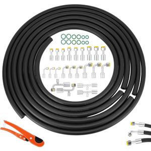 27PCS 9.8ft Air Conditioning Hose and Fitting Kit with pipe cutter