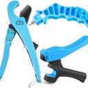 Feekoon Drip Irrigation Tubing Cutter Hole Punch Tool, Irrigation Sprinkler Hose Cutter, 2 in 1 Combination Drip Punch Tool For Garden PE Pipe 16 20mm(Blue)