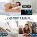 Netzu Digital Alarm Clocks for Bedrooms, Loud Alarm Clock with Dual Alarms, Bold Digits, 5 Dimmers, 4 Volumes, Snooze, Bedside Clock for Deep Sleepers Kids Teens Seniors, Plug in Clock, Easy to Set