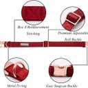 Lionet Paws Silk Collar and Leash Set, Adjustable Comfortable Red Collar with Metal Buckle for Small to Large Dogs, Neck 16-24 Inches