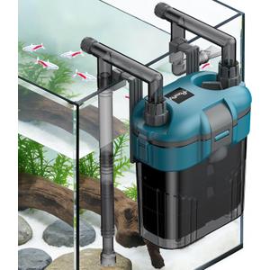 Pawfly 11.5 W Aquarium Filter, Canister Filters for Aquarium, 20 Gallon Fish Tank Filter, 95 GPH Hang on Back Aquarium Filter with Adjustable Water Flow & Sponge, Ultra Quiet HOB Filter